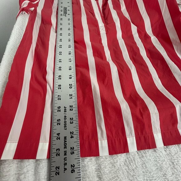 Trina Turk Womens Red & White Striped Split Neck Tie-Sleeve Blouse Top XS Casual - Picture 8 of 8